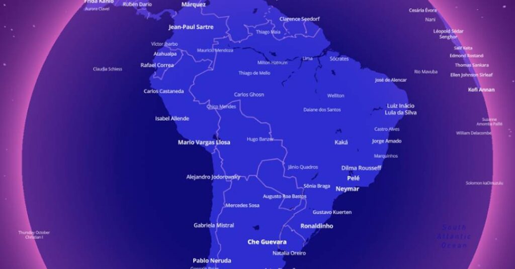 Quem é a pessoa mais famosa da sua cidade? Descubra neste mapa interativo