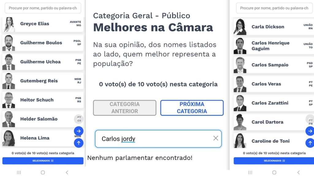 Deputados fora da lista de votação do Prêmio Congresso em Foco