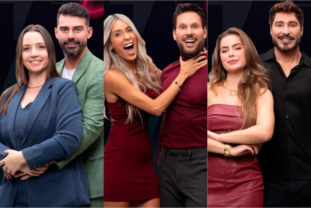 Caroline e Radamés, Talira e Rafael e Rayanne e Victor estão na última berlinda do “Power Couple Brasil 7”