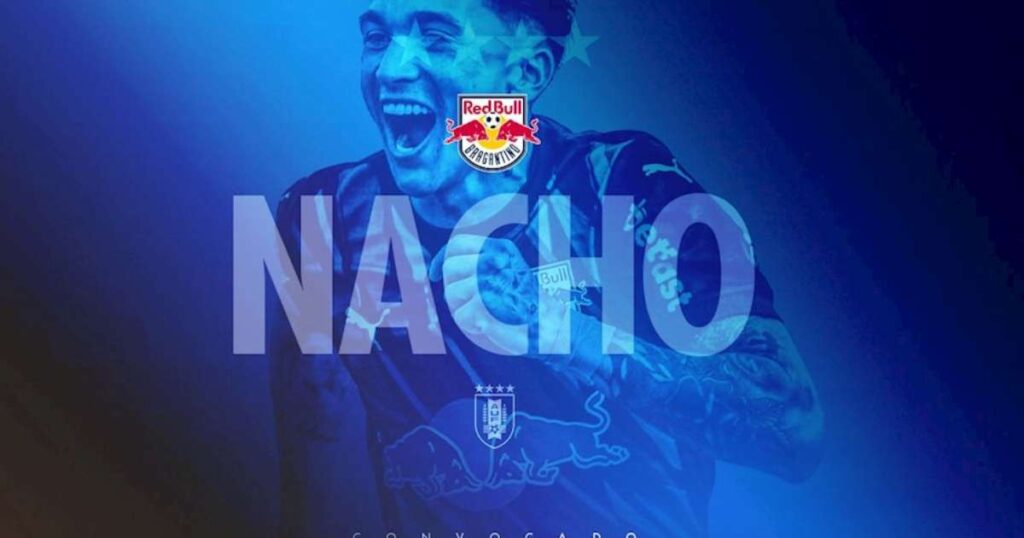Nacho Laquintana, do Bragantino, celebra ‘ida’ para a Seleção Uruguaia