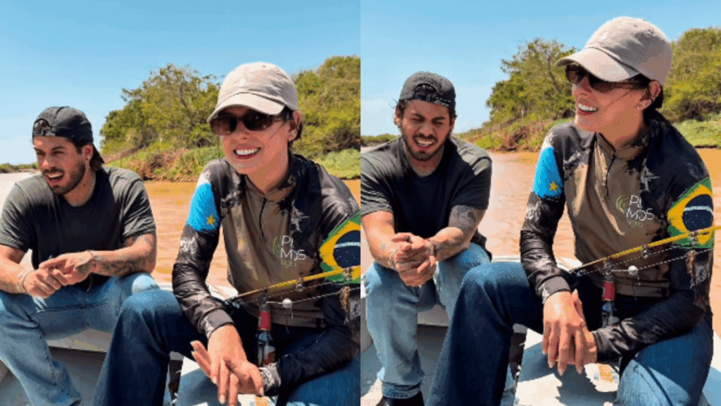 Amigo de Ana Castela flagra momento fofo da cantora com Zé Felipe no Pantanal